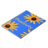 Helle, gelbe Blumen auf Royal Blue Notizblock (Linke Seite)