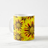 Helle gelbe Blumen Kaffeetasse (Vorderseite Links)
