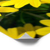 Helle gelbe Blumen Poster (Ecke)