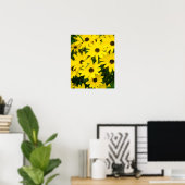 Helle gelbe Blumen Poster (Heimbüro)