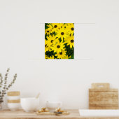 Helle gelbe Blumen Poster (Küche)