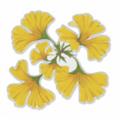 Helle gelbe Blumencluster Aufkleber (Vorderseite)