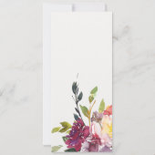 HELLE GELBE BLUSH BURGUNDY BLÖDY BUNCH BUNCH WEDIN EINLADUNG (Rückseite)