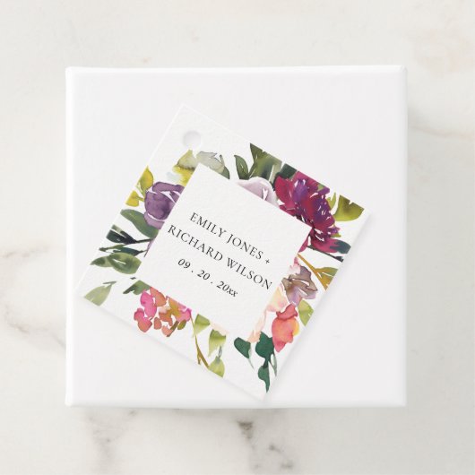 HELLE GELBE BLUSH BURGUNDY BLÖDY BUNCH BUNCH WEDIN GESCHENKANHÄNGER (Beispiel)