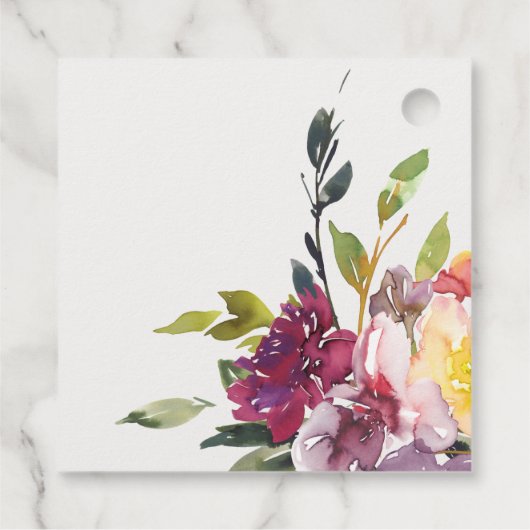 HELLE GELBE BLUSH BURGUNDY BLÖDY BUNCH BUNCH WEDIN GESCHENKANHÄNGER (Rückseite)