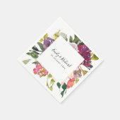 HELLE GELBE BLUSH BURGUNDY BLÖDY BUNCH BUNCH WEDIN SERVIETTE (Ecke)