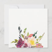 HELLE GELBE BLUSH BURGUNDY BLUMCOUPLES DUSCHE EINLADUNG (Rückseite)