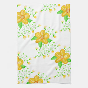 Helle gelbe Blüten Handtuch
