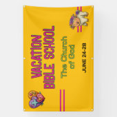 Helle gelbe Ferienbibelschule Kirchenbanner Banner (Vertikal)