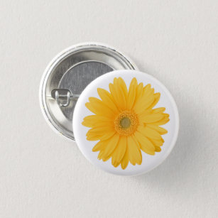 Helle gelbe Gerbera-Gänseblümchen-Blume Button