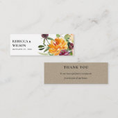 HELLE GELBE ORANGE FLORA BUNCH WEDCH DANKEN MINI VISITENKARTE (Vorne/Hinten)