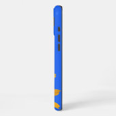 Helle, gelbe Petalen, Royal Blue Personalisiert iPhone Hülle (Linke Seite)