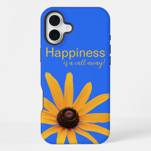 Helle, gelbe Petalen, Royal Blue Personalisiert iPhone Hülle (Rückseite)