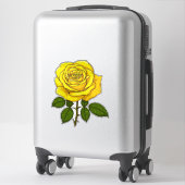 Helle gelbe Rose Aufkleber (Koffer)