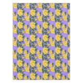 Helle gelbe Rosen mit grünen Blättern  Tischdecke (Vorderseite)