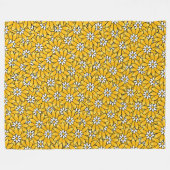 Helle gelbe Sommerblumenmuster Fleecedecke (Vorderseite (Horizontal))