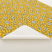 Helle gelbe Sommerblumenmuster Sherpadecke (3/4)