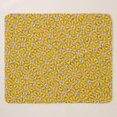 Helle gelbe Sommerblumenmuster Sherpadecke (Vorderseite (Horizontal))