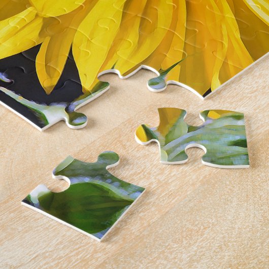 Helle gelbe Sonnenblume Puzzle (Seite)