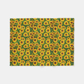Helle gelbe Sonnenblumen-Kunstdecke Fleecedecke (Vorderseite (Horizontal))