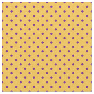 Helle gelbe u. lila Polka-Punkte Stoff