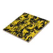 Helle gelbe u. schwarze Mischfarbfliese Fliese (Seite)