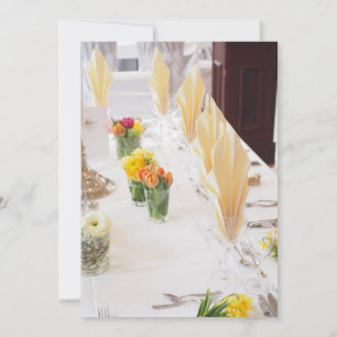 Helle gelbe und orange Tulpen Elegante Frühlingsho Einladung