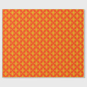 Helle gelbe und orangefarbene Blumengestaltung Geschenkpapier (Flach)
