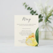 HELLE GELBWASSERFARBENE UAWG RSVP KARTE (Stehend Vorderseite)