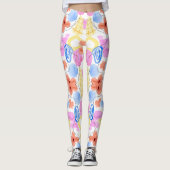Helle gemusterte Leggings mit abstraktem Muster (Vorderseite)