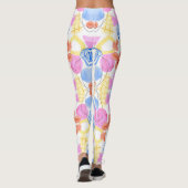Helle gemusterte Leggings mit abstraktem Muster (Rückseite)