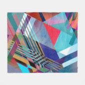 Helle Geometrie: farbiger Abstrakter Hintergrund Fleecedecke (Vorderseite (Horizontal))