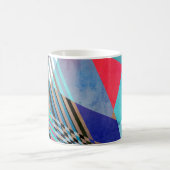 Helle Geometrie: farbiger Abstrakter Hintergrund Kaffeetasse (Mittel)
