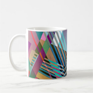Helle Geometrie: farbiger Abstrakter Hintergrund Kaffeetasse