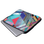 Helle Geometrie: farbiger Abstrakter Hintergrund Laptopschutzhülle (Vorne Knopf)