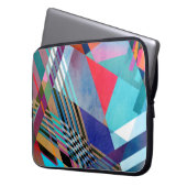 Helle Geometrie: farbiger Abstrakter Hintergrund Laptopschutzhülle (Vorderseite Links)