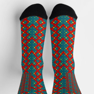 Helle geometrische Formmuster – Spaßige stilvolle Socken