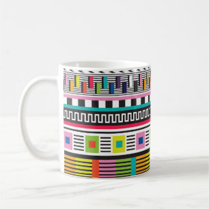 Helle geometrische Linien: Abstrakt nahtlos. Kaffeetasse