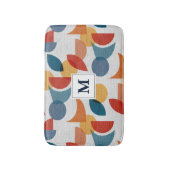 Helle geometrische Retro Abstraktes Mitteljahrhund Badematte (Vorderseite Vertikal)