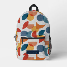 Helle geometrische Retro Abstraktes Mitteljahrhund Bedruckter Rucksack