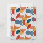 Helle geometrische Retro Abstraktes Mitteljahrhund Dankeskarte (Rückseite)