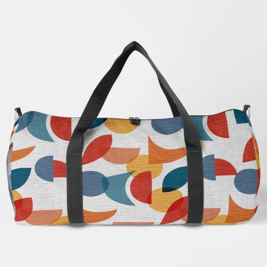 Helle geometrische Retro Abstraktes Mitteljahrhund Duffle Bag (Rückseite)