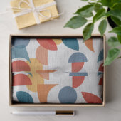 Helle geometrische Retro Abstraktes Mitteljahrhund Seidenpapier (Geschenk)