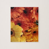 Helle Gerbera-Blume, Orangengelb, Flora Puzzle (Vertikal)