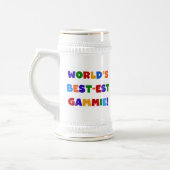 Helle Geschenke des Gut-est Gammie der Welt Farb Bierglas (Links)