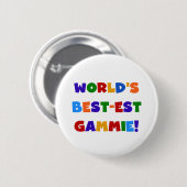 Helle Geschenke des Gut-est Gammie der Welt Farb Button (Vorne & Hinten)