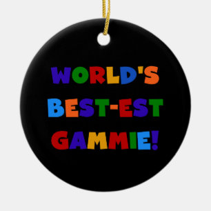 Helle Geschenke des Gut-est Gammie der Welt Farb Keramik Ornament