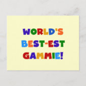 Helle Geschenke des Gut-est Gammie der Welt Farb Postkarte (Vorderseite)