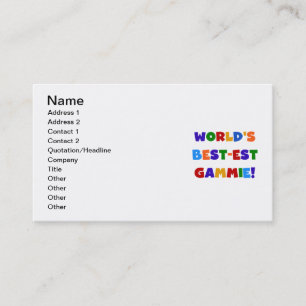 Helle Geschenke des Gut-est Gammie der Welt Farb Visitenkarte