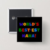 Helle Geschenke des Gut-est Nana der Welt Farb Button (Vorne & Hinten)